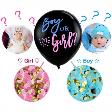 36 Inch Gender Reveal Balloon DIY Set - Colour Words