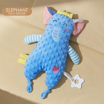 Towel Soft Soother Teether Cuddly Pals - Elephant