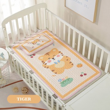 Urban Infant Tot Latex Sleeping Mat + Buckwheat Husk Pillow (Tiger)