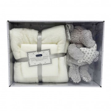 Luxury Bath Towel W/Stuffed Plush Toy - Elephant