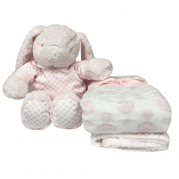 Swaddling Blanket W/Stuffed Plush Toy - Bunny