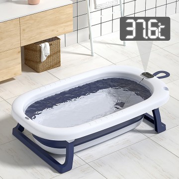 Saly Collapsible Bath Tub W/Thermometer & Mesh Support