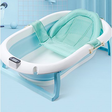 Collapsible Bath Tub W/Thermometer - Blue Large