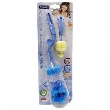 Rotary™ Spongy/Bristles Bottle & Nipple Brush