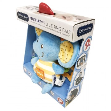 Petit Play™ Pull String Pals - Ember Elephant