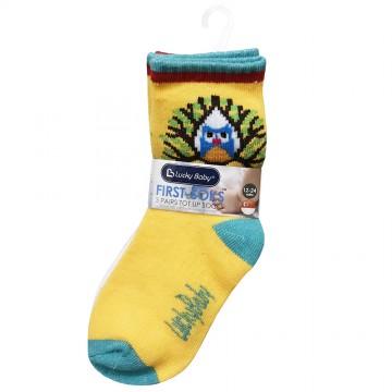 First Soks™ 3 Pairs Tot Socks - Owl
