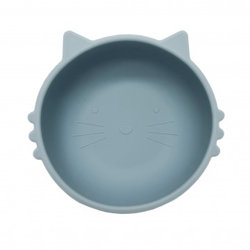 Bivee Silicone Kitten Bowl With Suction - Blue