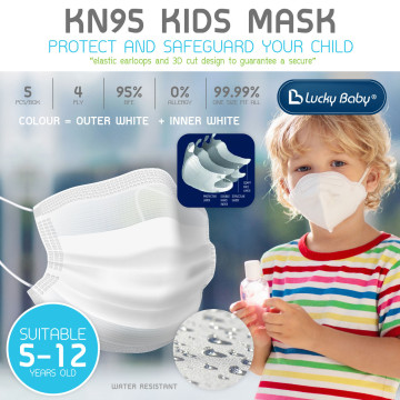 [313312] K.Kids KN95 Earloop 4Ply Face Mask - 5pcs/box