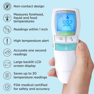 Motorola® Care+ Non-Contact Forehead & Liquid Baby Thermometer
